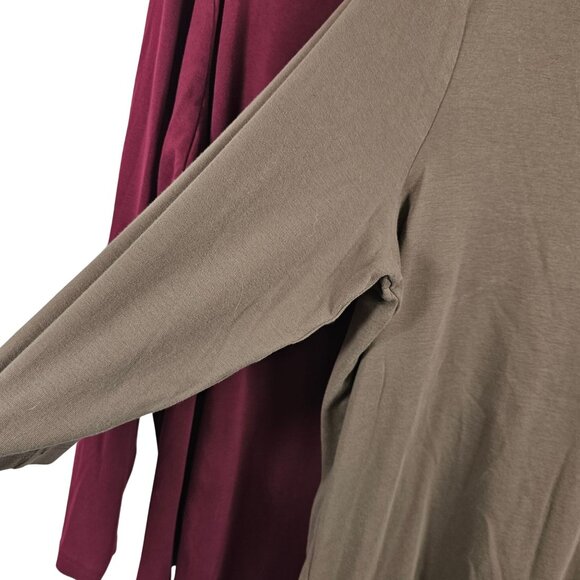 Womens Casual Basic Solid Red Brown City School Office Work St.Johns Bay 2PC 3XL - Picture 8 of 12